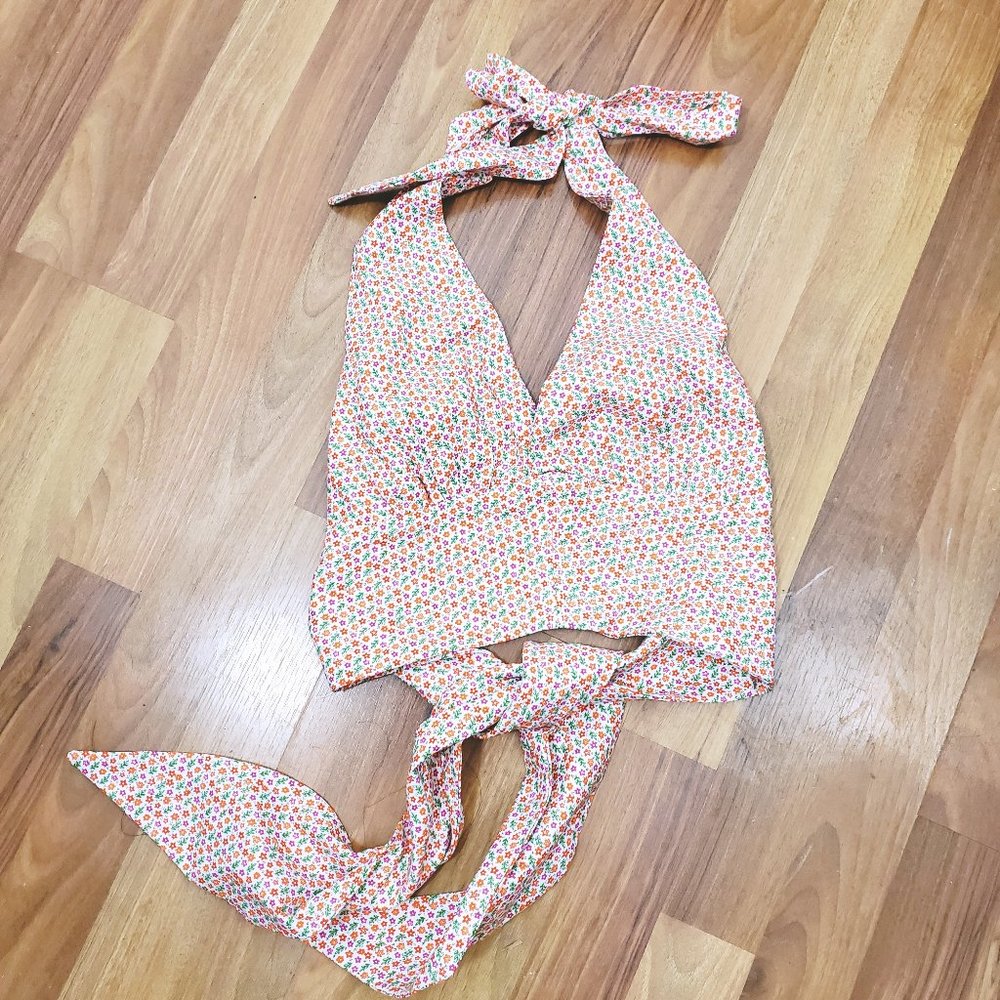 MARMOL BOUTIQUE Liberty Floral Handmade Retro Halter Top EUC